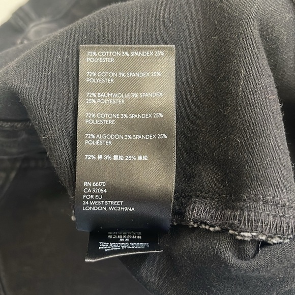 Anthropologie PILCRO high-rise denim black stretch leggings ankle zippers Sz 32 - Picture 7 of 7